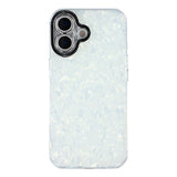 iPhone 17 - EIDERWOOD Hybrid Cover m. Kameralinsebeskyttelse - Perlemorsmønster / Hvid
