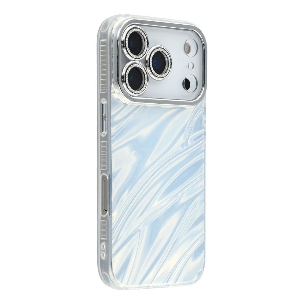 iPhone 17 Pro Max - EIDERWOOD Hybrid Cover m. Kameralinsebeskyttelse - Bølget Mønster / Sølv