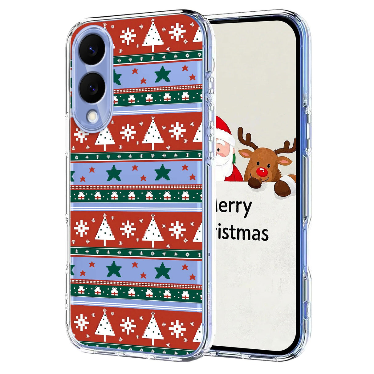 EIDERWOOD Samsung Galaxy S25 Edge Fleksibelt Plast Jule Mobil Cover - Gennemsigtig / Mønster