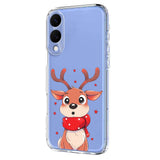 EIDERWOOD Samsung Galaxy S25 Edge Fleksibelt Plast Jule Mobil Cover - Gennemsigtig / Rensdyr