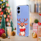 EIDERWOOD Samsung Galaxy S25 Edge Fleksibelt Plast Jule Mobil Cover - Gennemsigtig / Rensdyr
