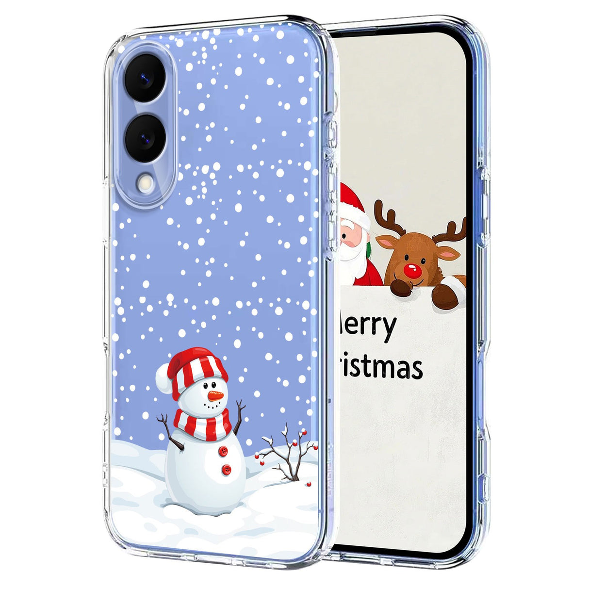 EIDERWOOD Samsung Galaxy S25 Edge Fleksibelt Plast Jule Mobil Cover - Gennemsigtig / Snemand