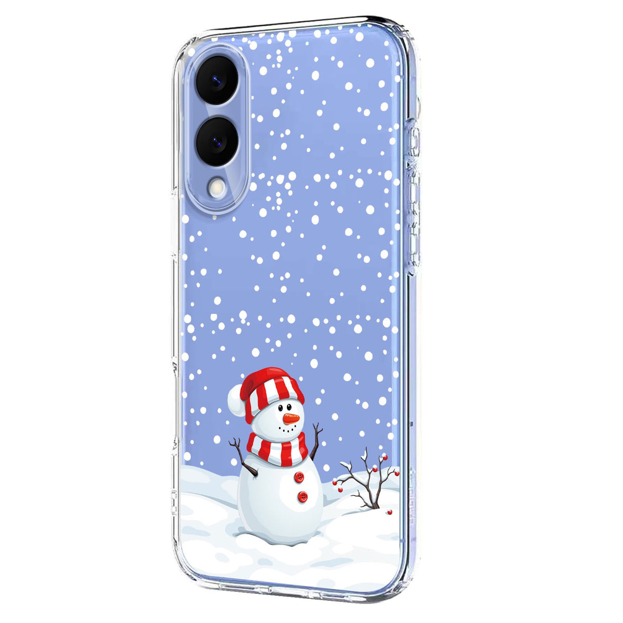 EIDERWOOD Samsung Galaxy S25 Edge Fleksibelt Plast Jule Mobil Cover - Gennemsigtig / Snemand