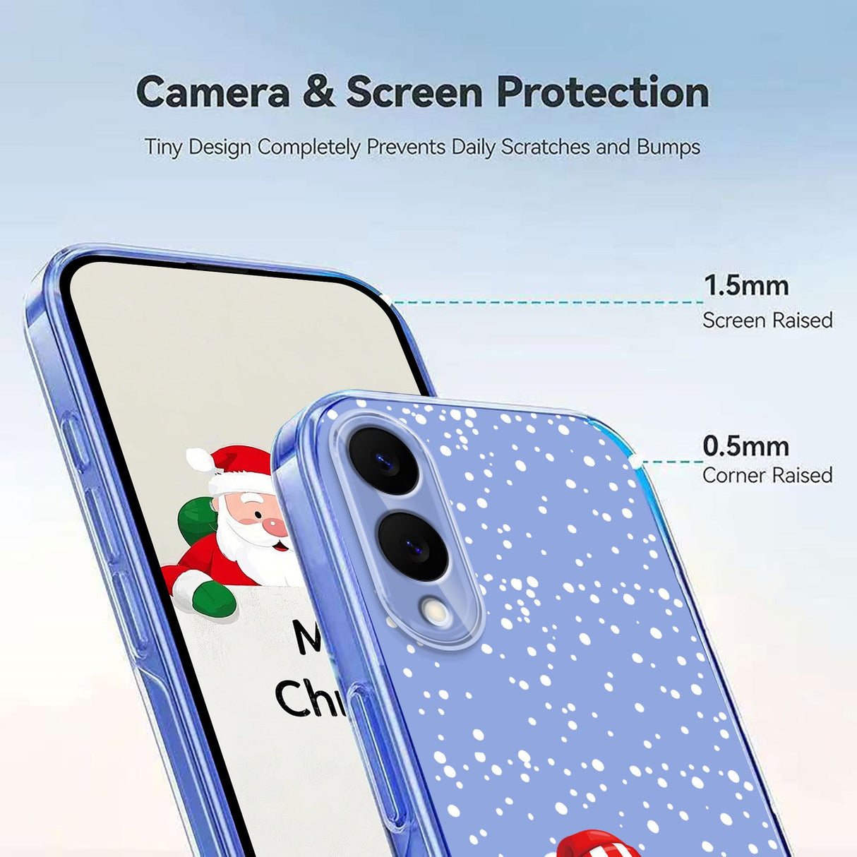 EIDERWOOD Samsung Galaxy S25 Edge Fleksibelt Plast Jule Mobil Cover - Gennemsigtig / Snemand