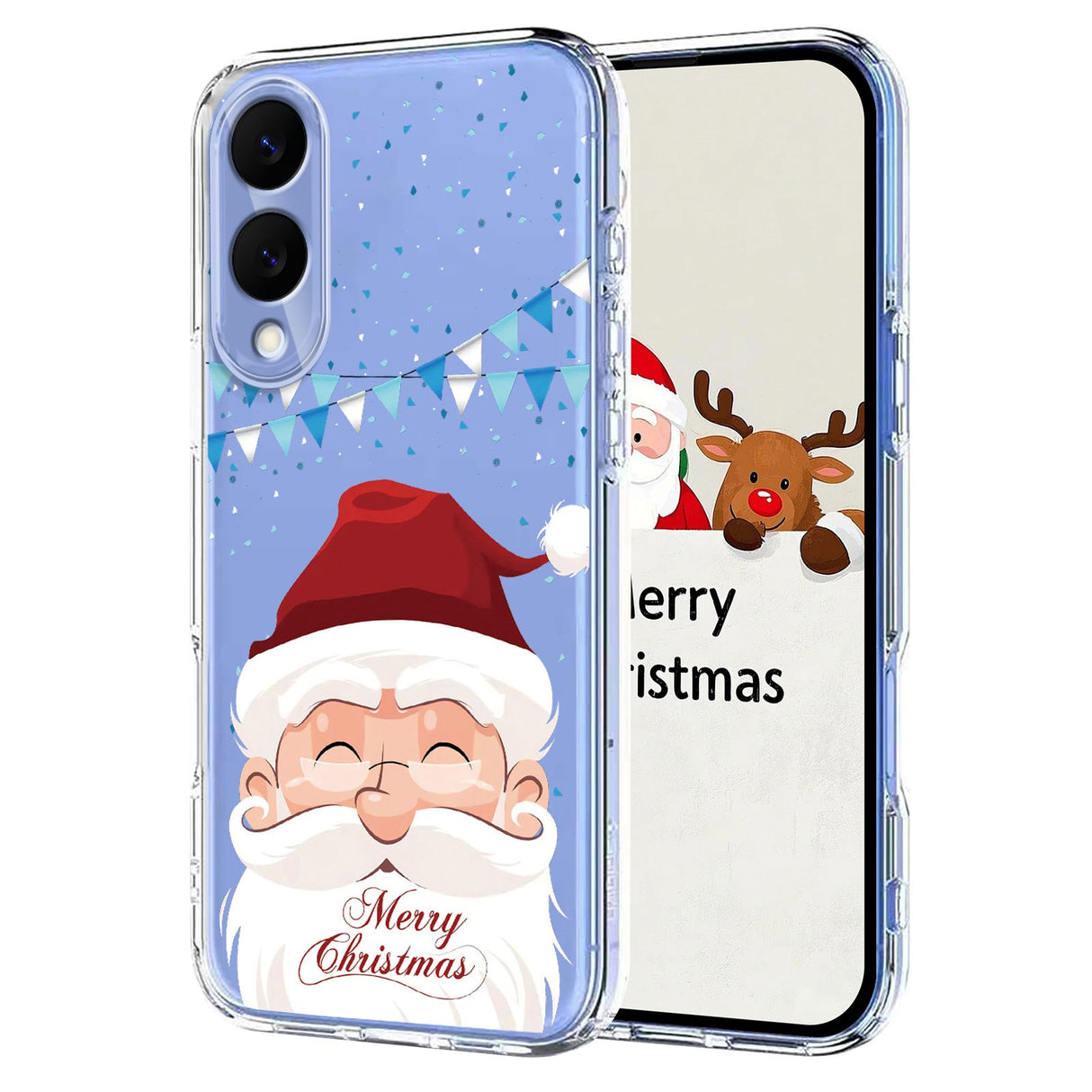 EIDERWOOD Samsung Galaxy S25 Edge Fleksibelt Plast Jule Mobil Cover - Gennemsigtig / Julemanden