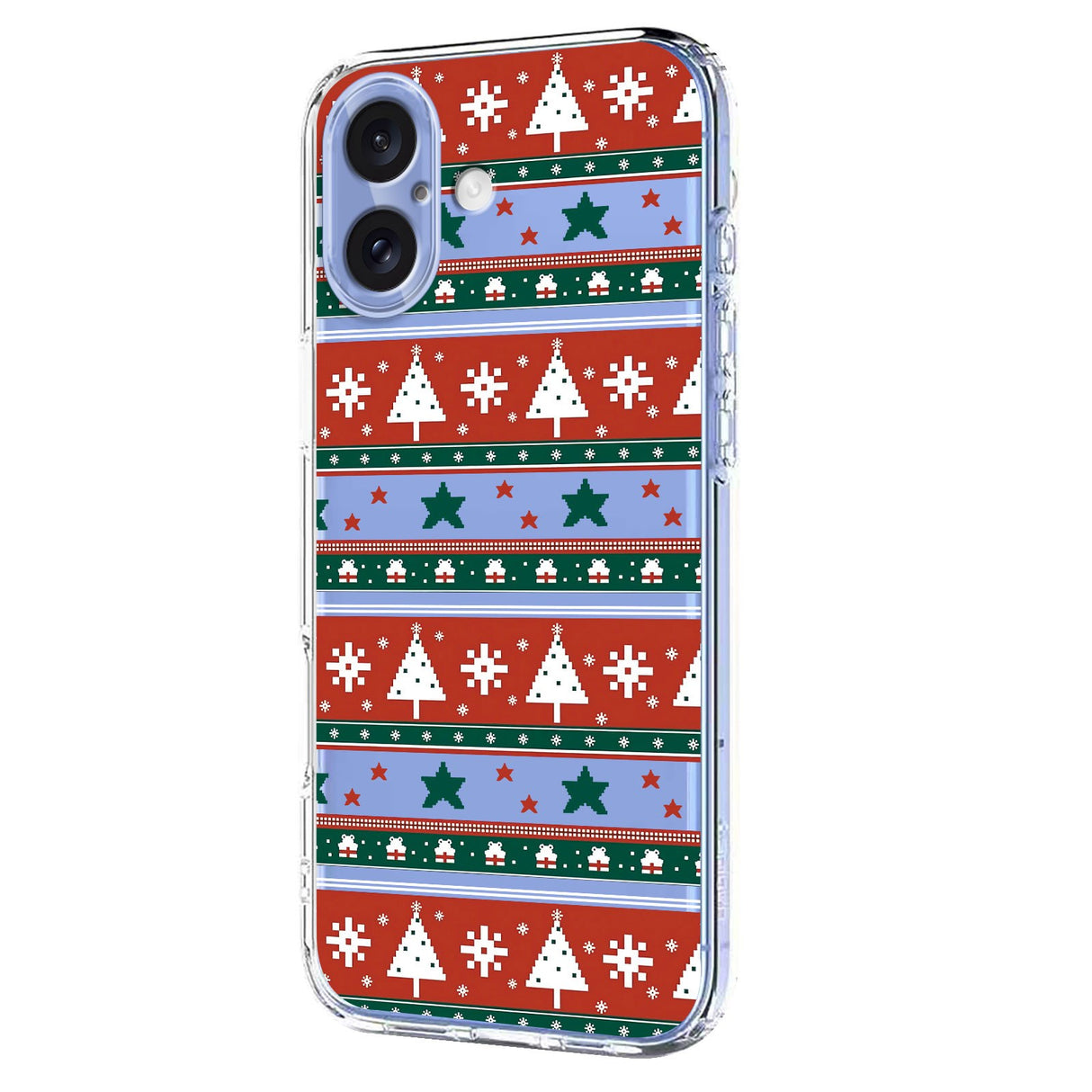 EIDERWOOD iPhone 16 Fleksibelt Plast Jule Mobil Cover - Gennemsigtig / Mønster