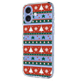 EIDERWOOD iPhone 16 Fleksibelt Plast Jule Mobil Cover - Gennemsigtig / Mønster