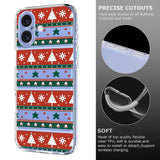 EIDERWOOD iPhone 16 Fleksibelt Plast Jule Mobil Cover - Gennemsigtig / Mønster