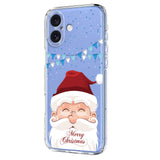 EIDERWOOD iPhone 16 Fleksibelt Plast Jule Mobil Cover - Gennemsigtig / Julemand