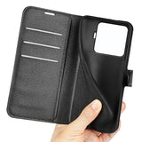 Xiaomi 15T Pro EIDERWOOD Kunstlæder Flipcover m. Pung & Ståfunktion - Sort
