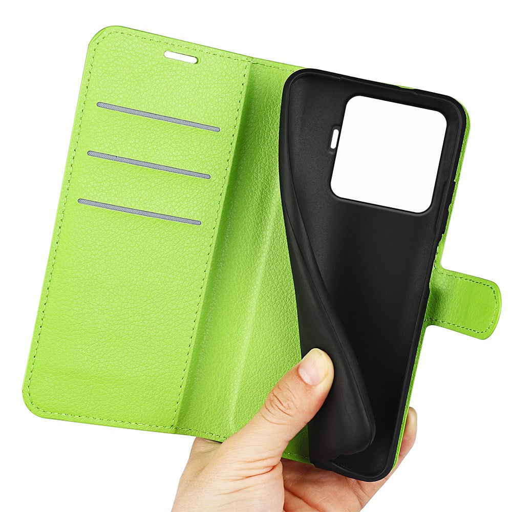 Xiaomi 15T Pro EIDERWOOD Kunstlæder Flipcover m. Pung & Ståfunktion - Grøn