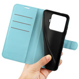 Xiaomi 15T Pro EIDERWOOD Kunstlæder Flipcover m. Pung & Ståfunktion - Blå
