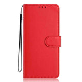 Motorola Moto G86 Power EIDERWOOD Kunstlæder Flip Cover m. Strop & Pung - Rød