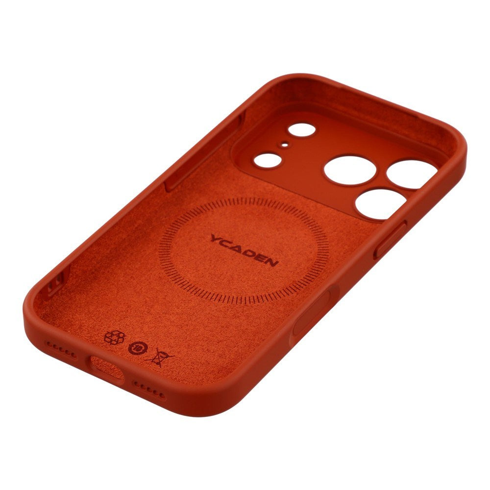 EIDERWOOD iPhone 17 Pro Max Fleksibelt Plastik Mobil Cover m. Foret Inderside - MagSafe Kompatibel - Mørkerød