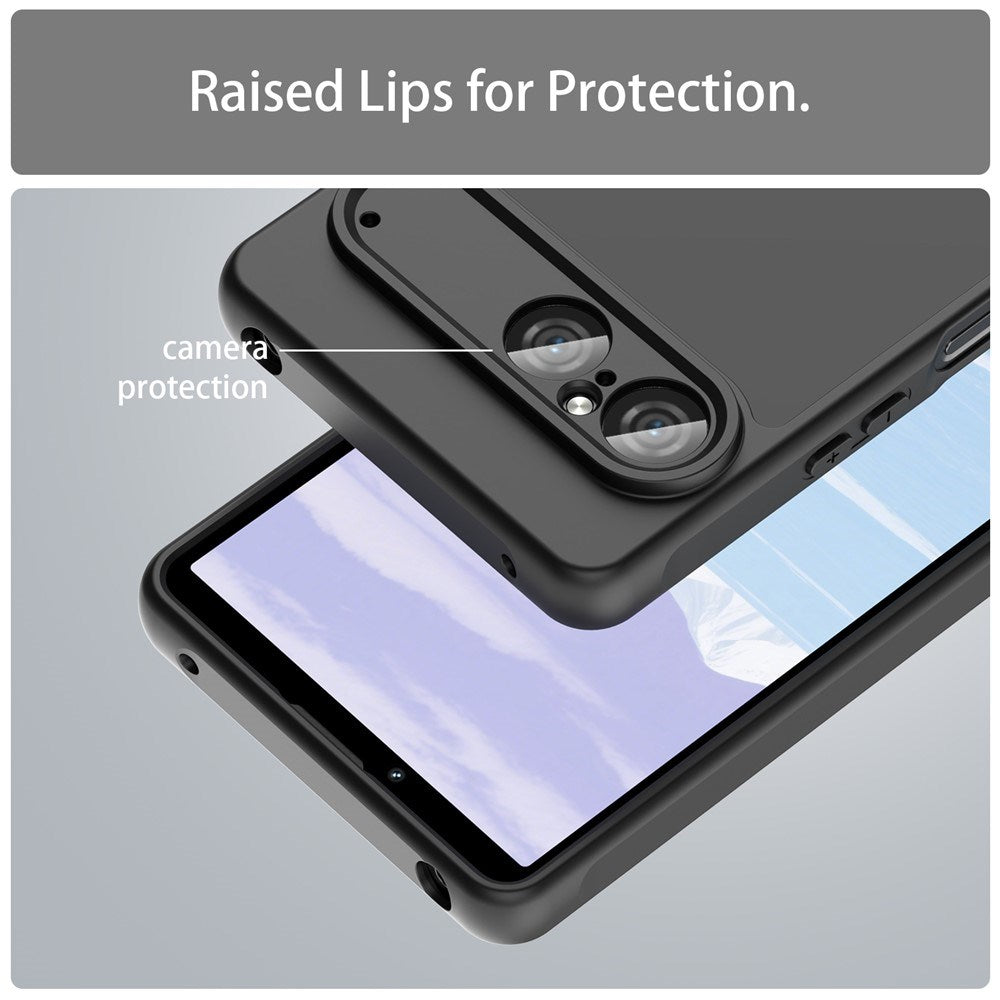 Sony Xperia 10 VII - EIDERWOOD Mat Hybrid Bagside Cover - Sort