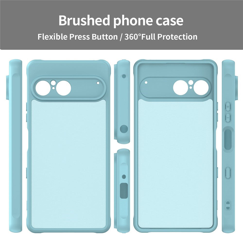 Sony Xperia 10 VII - EIDERWOOD Mat Hybrid Bagside Cover - Gennemsigtig / Lyseblå