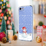 EIDERWOOD iPhone SE (2022 / 2020) / 8 / 7 Fleksibelt Plast Jule Mobil Cover - Gennemsigtig / Snemand