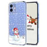 EIDERWOOD iPhone 12 / 12 Pro Fleksibelt Plast Jule Mobil Cover - Gennemsigtig / Snemand