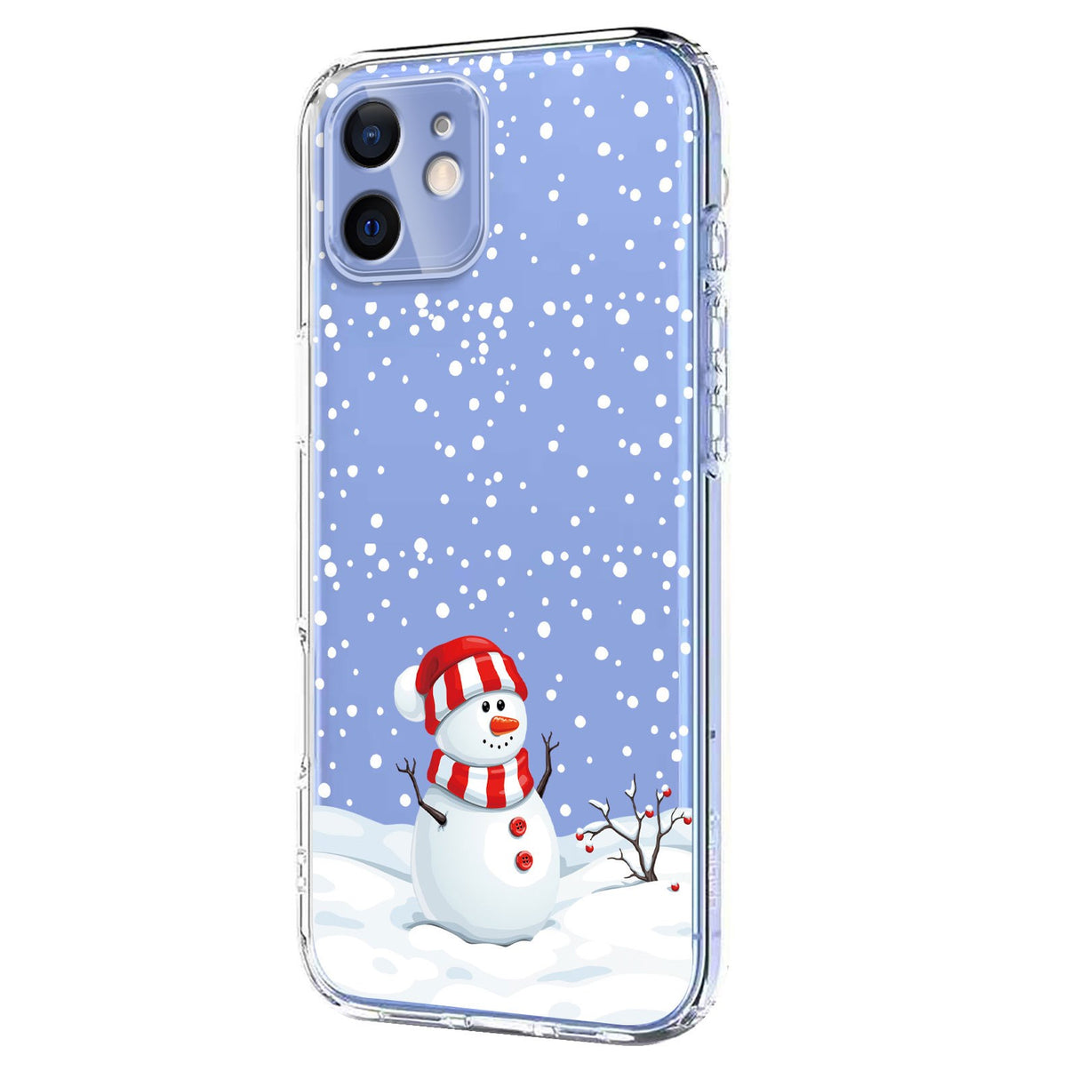 EIDERWOOD iPhone 12 / 12 Pro Fleksibelt Plast Jule Mobil Cover - Gennemsigtig / Snemand