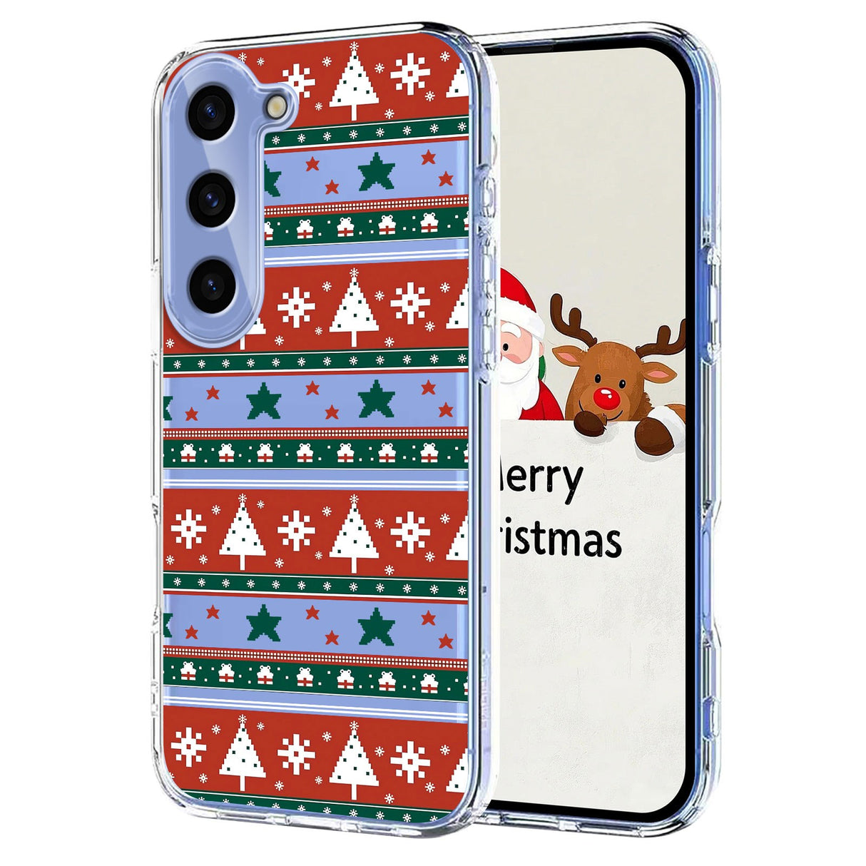 EIDERWOOD Samsung Galaxy S25+ (Plus) / S24+ (Plus) Fleksibelt Plast Jule Mobil Cover - Gennemsigtig / Mønster