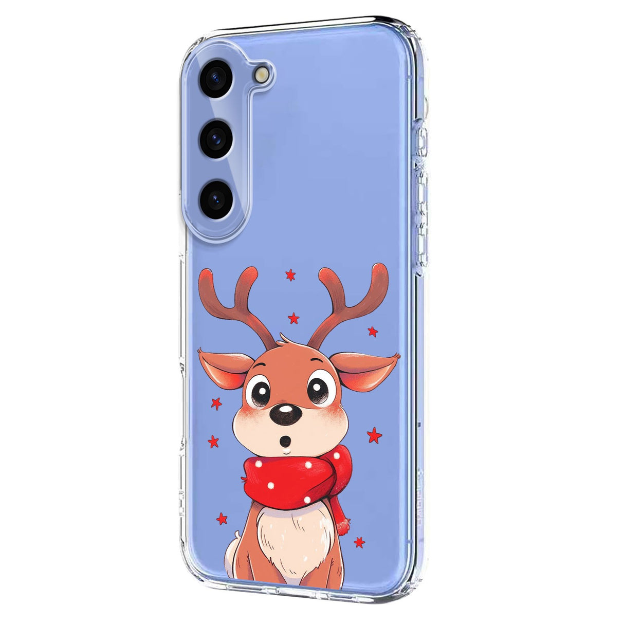 EIDERWOOD Samsung Galaxy S25+ (Plus) / S24+ (Plus) Fleksibelt Plast Jule Mobil Cover - Gennemsigtig / Rensdyr