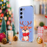 EIDERWOOD Samsung Galaxy S25+ (Plus) / S24+ (Plus) Fleksibelt Plast Jule Mobil Cover - Gennemsigtig / Rensdyr