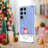 EIDERWOOD Samsung Galaxy S23 Ultra Fleksibelt Plast Jule Mobil Cover - Gennemsigtig / Snemand