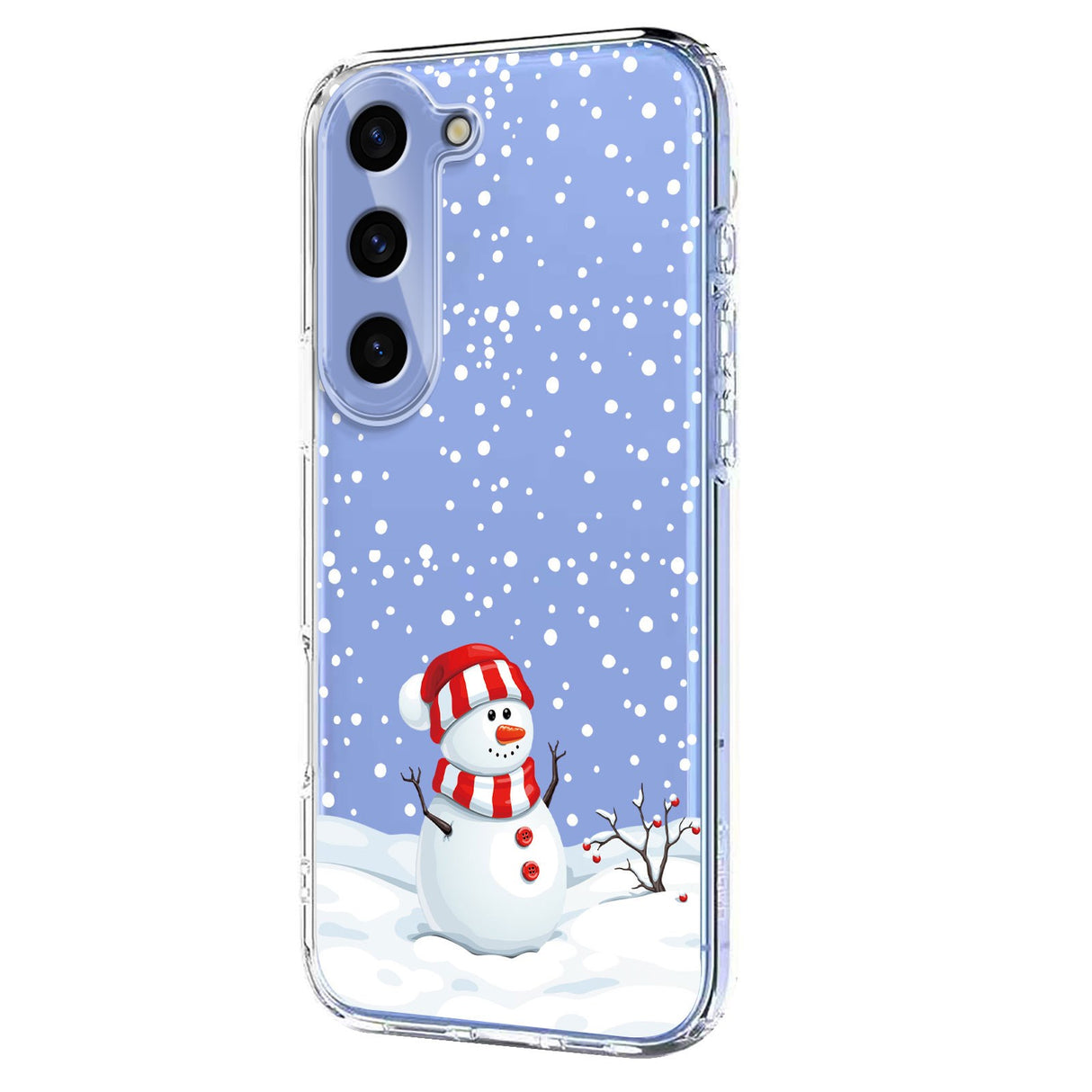 EIDERWOOD Samsung Galaxy S23 Fleksibelt Plast Jule Mobil Cover - Gennemsigtig / Snemand