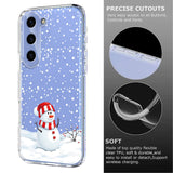 EIDERWOOD Samsung Galaxy S23 Fleksibelt Plast Jule Mobil Cover - Gennemsigtig / Snemand