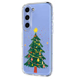 EIDERWOOD Samsung Galaxy S23 Fleksibelt Plast Jule Mobil Cover - Gennemsigtig / Juletræ