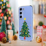 EIDERWOOD Samsung Galaxy S23 Fleksibelt Plast Jule Mobil Cover - Gennemsigtig / Juletræ