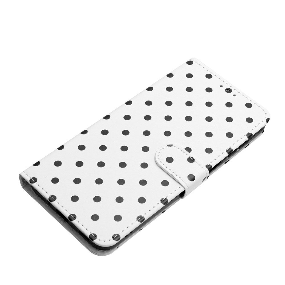 EIDERWOOD iPhone 17 Kunstlæder Flip Mobil Cover m. Polka Design - Hvid