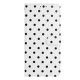 EIDERWOOD iPhone 17 Kunstlæder Flip Mobil Cover m. Polka Design - Hvid