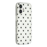 EIDERWOOD iPhone 17 Hybrid Mobil Cover m. Polka Design - MagSafe Kompatibel - Gennemsigtig / Sort