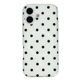 EIDERWOOD iPhone 17 Hybrid Mobil Cover m. Polka Design - MagSafe Kompatibel - Gennemsigtig / Sort