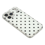 EIDERWOOD iPhone 17 Pro Max Hybrid Mobil Cover m. Polka Design - MagSafe Kompatibel - Gennemsigtig / Sort
