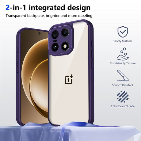 EIDERWOOD OnePlus 15 Fleksibelt Plast Mobil Cover - Gennemsigtig/Lilla