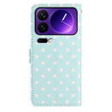 EIDERWOOD Xiaomi 17 Pro Max Kunstlæder Flip Mobil Cover m. Polka Design - Blå