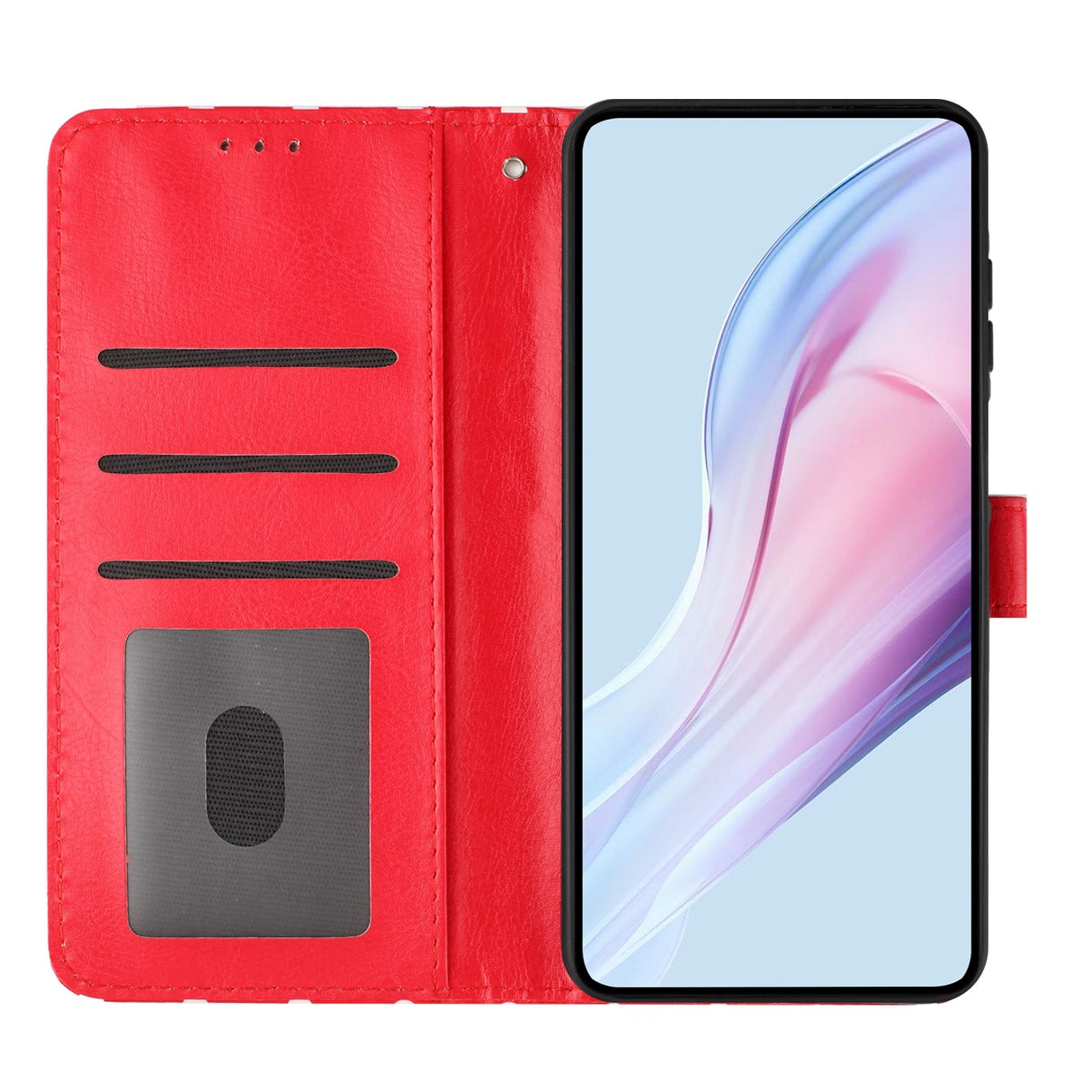 EIDERWOOD Xiaomi 17 Pro Kunstlæder Flip Mobil Cover m. Polka Design - Rød