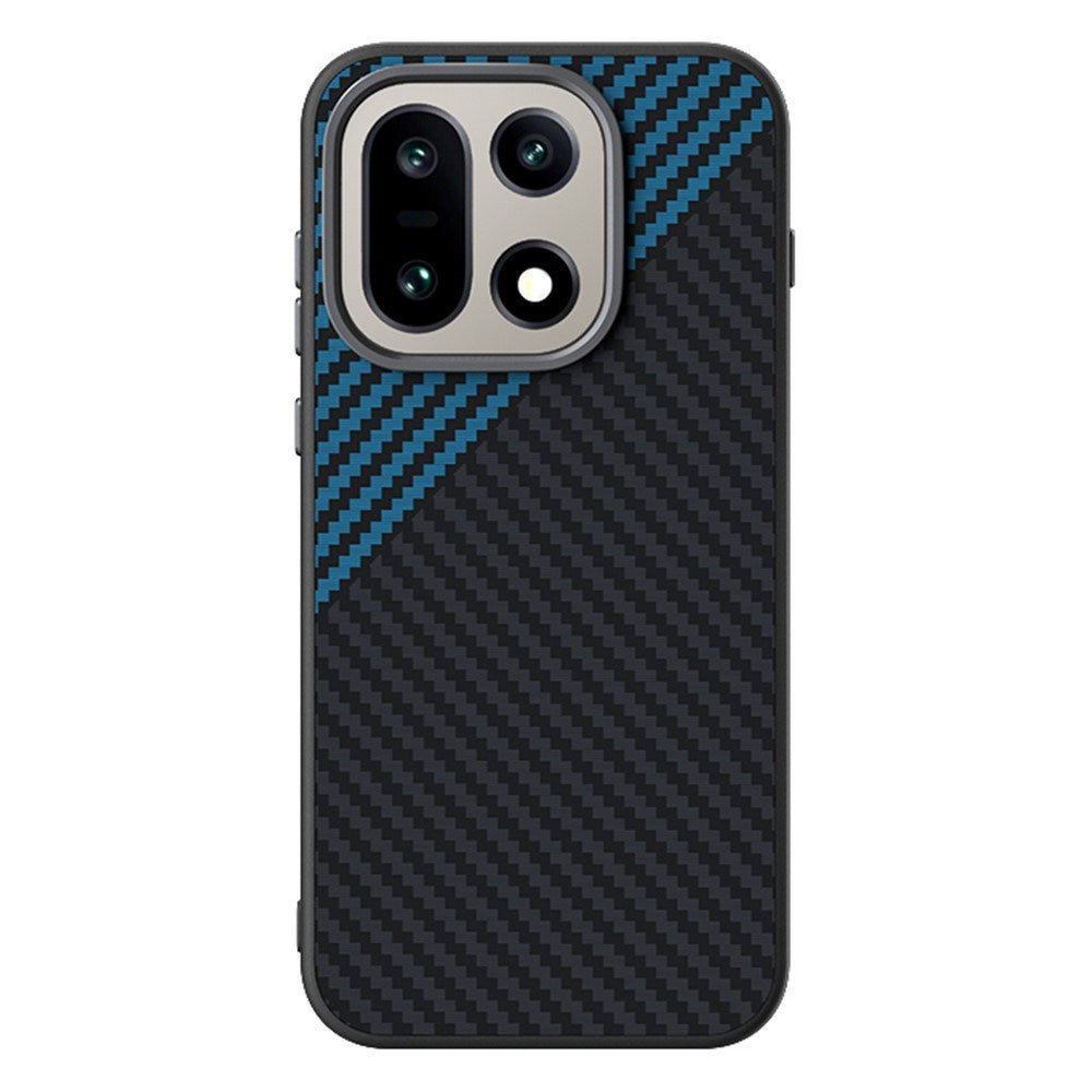 OnePlus 15 Carbon FIber Mobil Cover - MagSafe Kompatibel - Sort/Blå