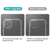 iPhone 14 Pro NORTHJO 2-i-1 Sæt - Fleksibelt Plast Mobil Cover & Skærmbeskyttelsesglas - Gennemsigtig