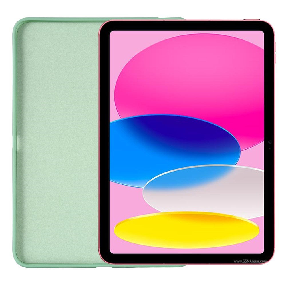 iPad 10.9 (2022) Liquid Silikone Shockproof Tablet Cover - Grøn