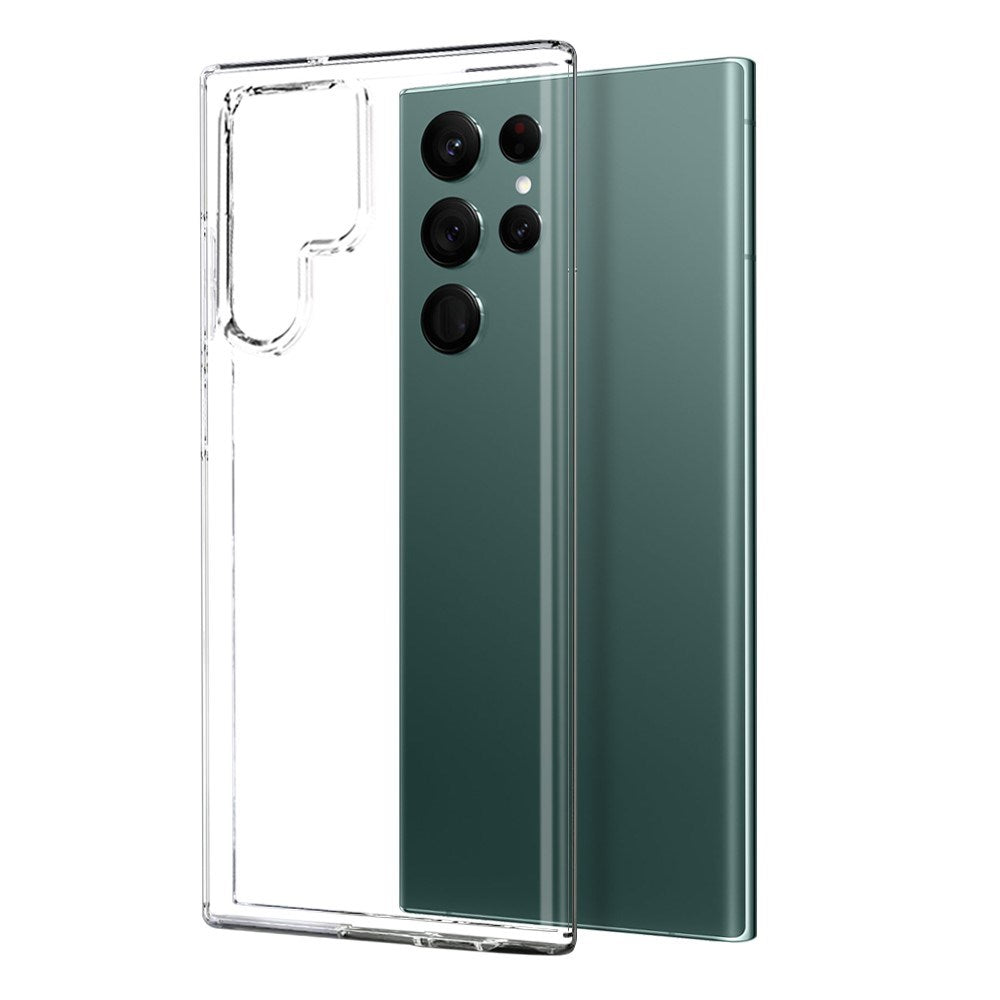 Samsung Galaxy S22 Ultra NORTHJO 2-i-1 Sæt - Fleksibelt Plast Mobil Cover & Skærmbeskyttelsesglas - Gennemsigtig