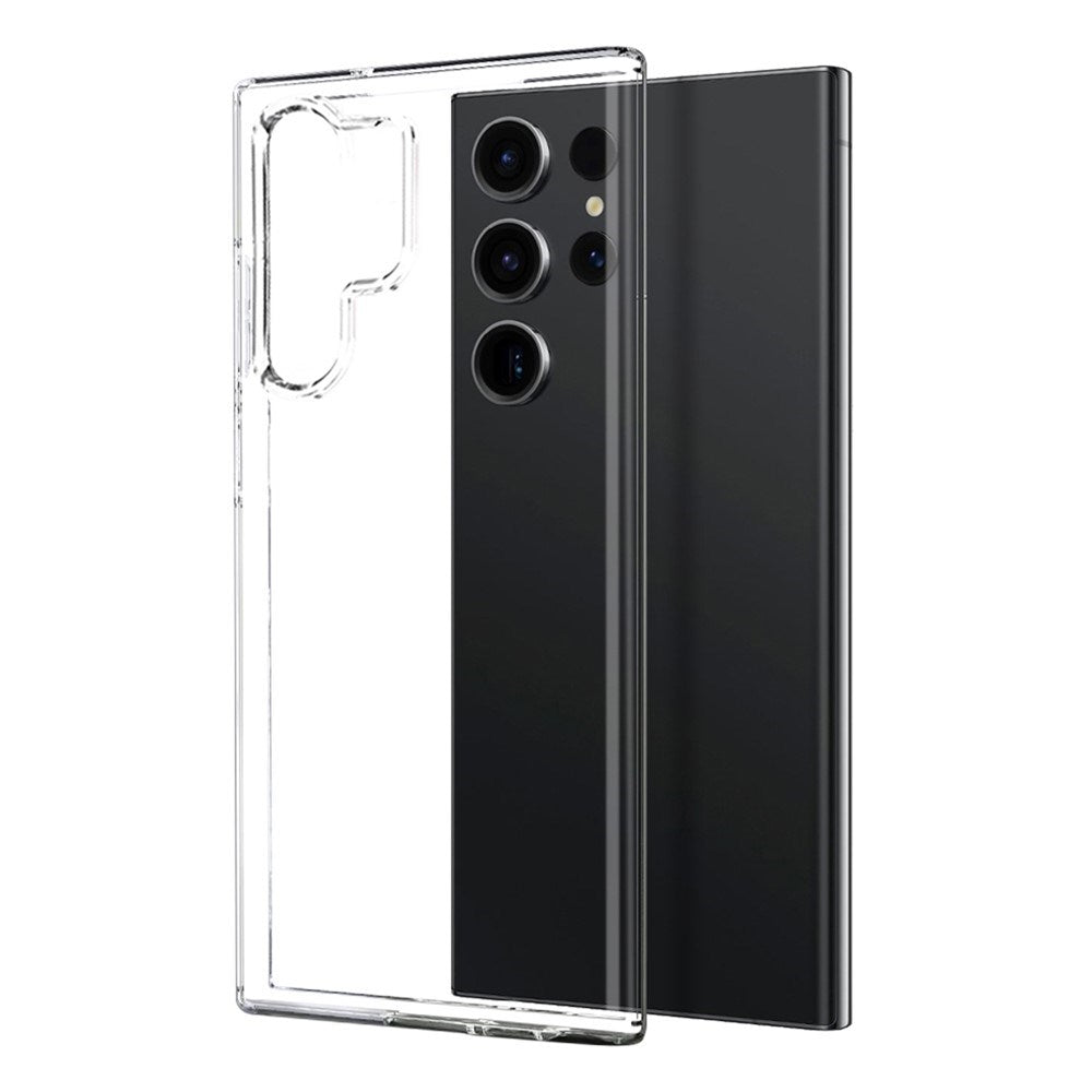 Samsung Galaxy S23 Ultra NORTHJO 2-i-1 Sæt - Fleksibelt Plast Mobil Cover & Skærmbeskyttelsesglas - Gennemsigtig