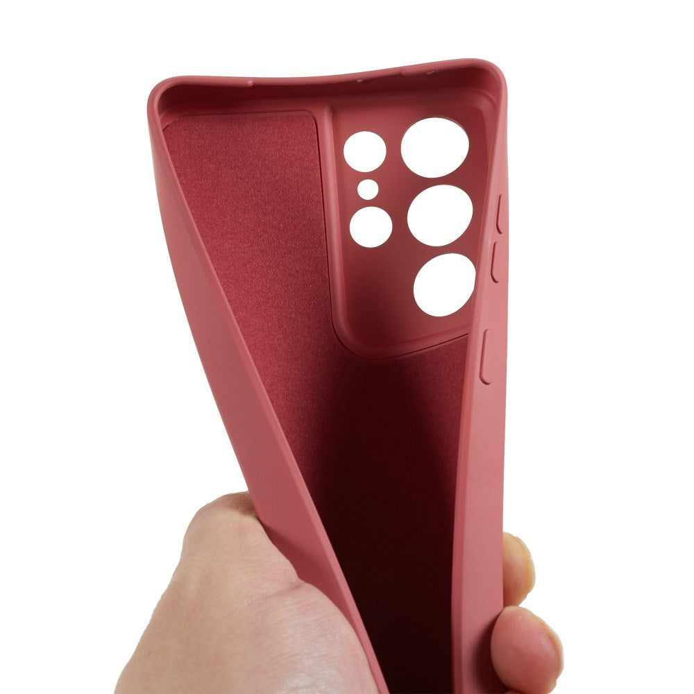 EIDERWOOD - Samsung Galaxy S21 Ultra - Foret Fleksibelt Plast Cover - Mørkerød