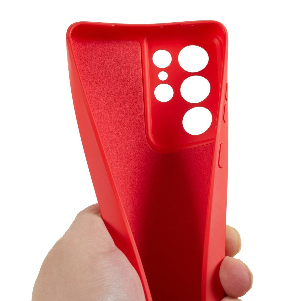 EIDERWOOD - Samsung Galaxy S21 Ultra - Foret Fleksibelt Plast Cover - Rød