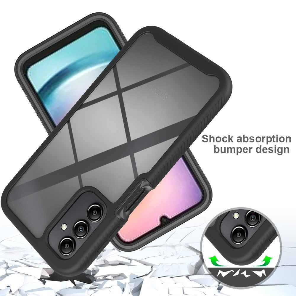 Samsung Galaxy A24 2-i-1 Plastik Cover & Skærmbeskyttelsesfilm - Gennemsigtig