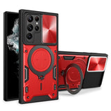 Samsung Galaxy S22 Ultra - EIDERWOOD Håndværker Cover m. Kickstand & Cam Slider - Rød