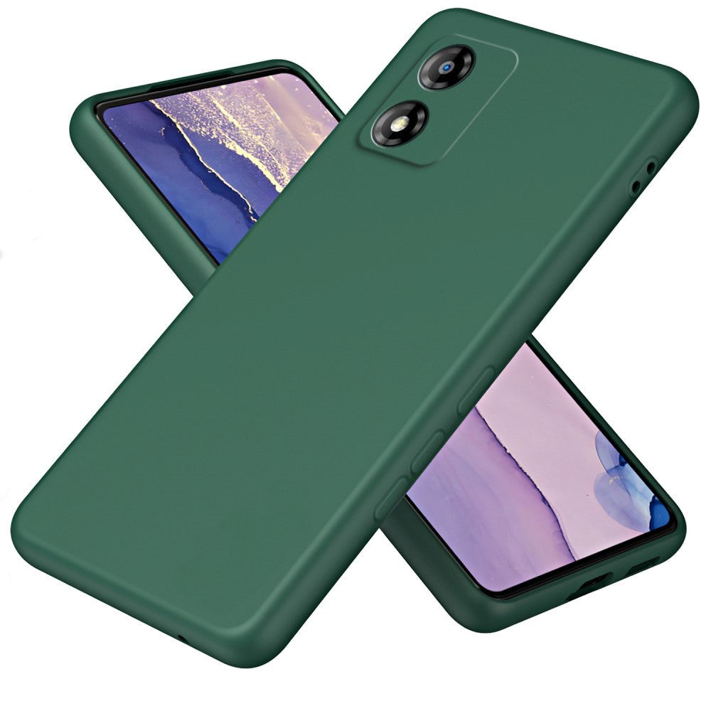 Motorola Moto E13 Liquid Silikone Mobil Cover - Grøn