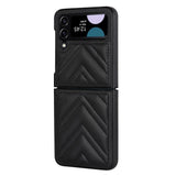 EIDERWOOD Samsung Galaxy Z Flip4 (5G) Kunstlæder Mobil Cover m. V-Design - Sort